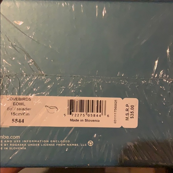 NIB Nambe Lovebirds crystal bowl - Picture 2 of 3